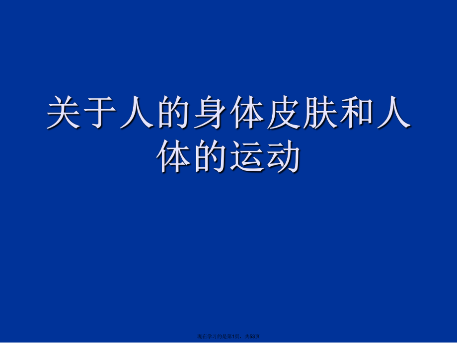 人的身体皮肤和人体的运动课件.ppt_第1页