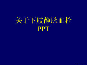 下肢静脉血栓ppt讲稿.ppt