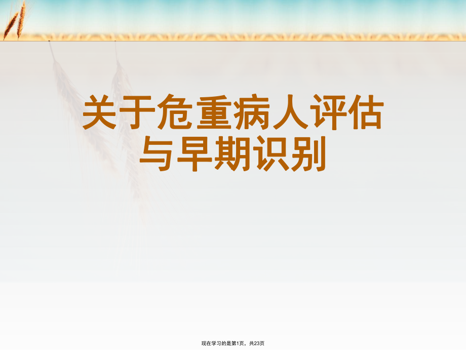 危重病人评估与早期识别.ppt_第1页