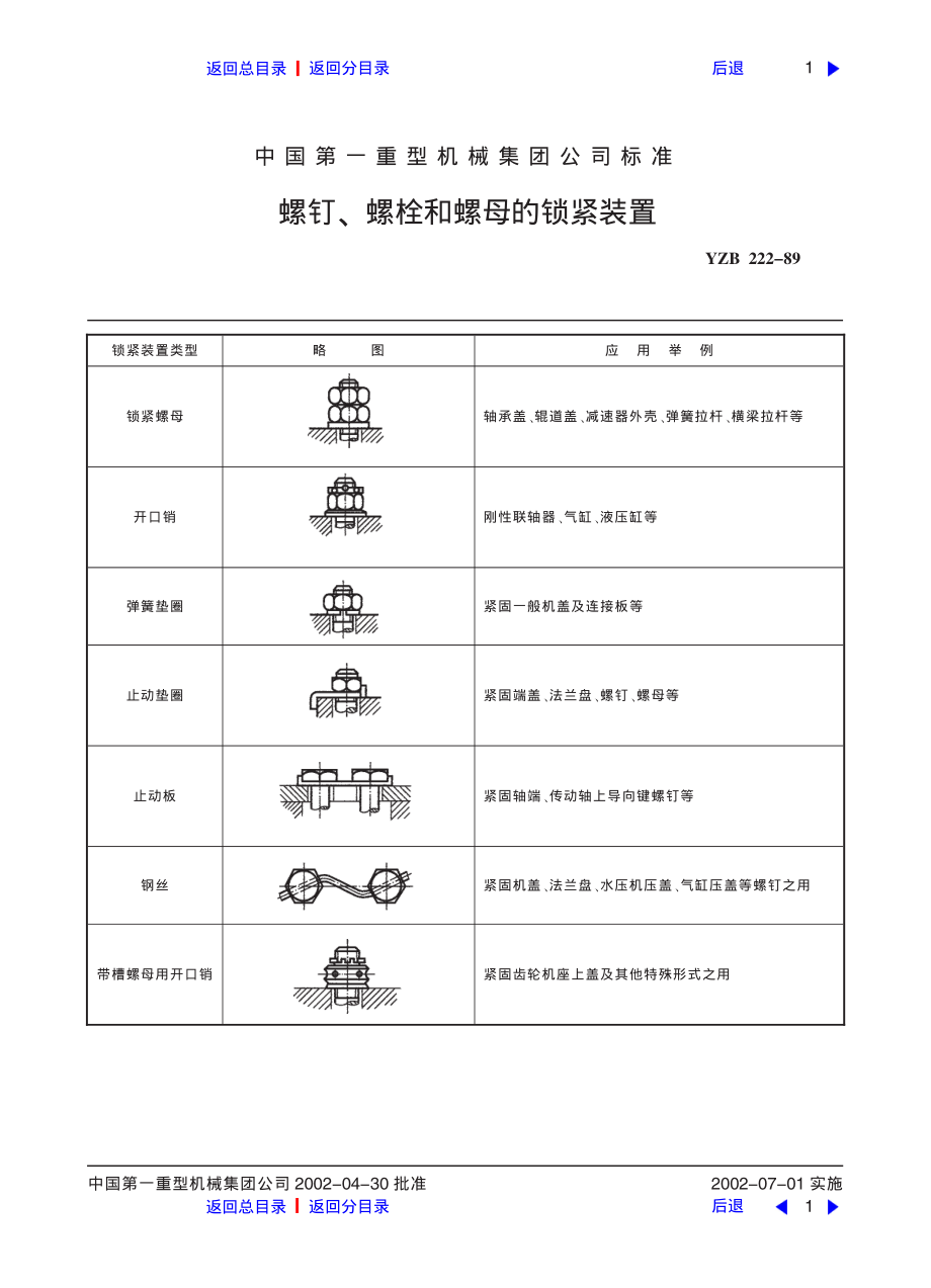 ZG标准之螺钉、螺栓和螺母的锁紧装置中国一重机械.pdf_第1页