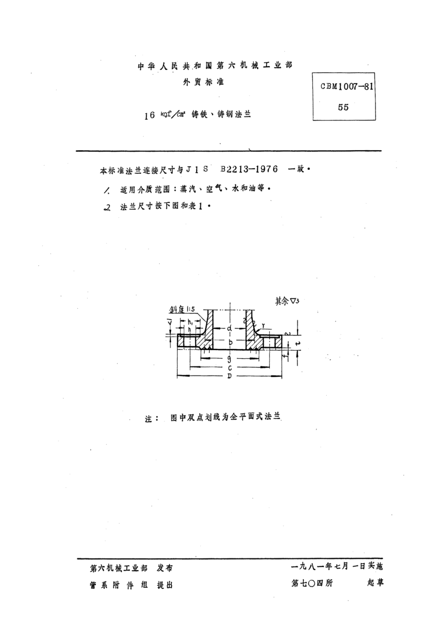 ZG标准之kgf／cm铸铁、铸钢法兰（）中国一重机械.pdf_第1页