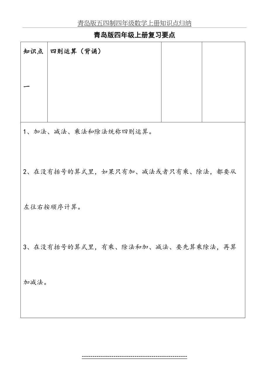 青岛版五四制四年级数学上册知识点归纳.doc_第2页