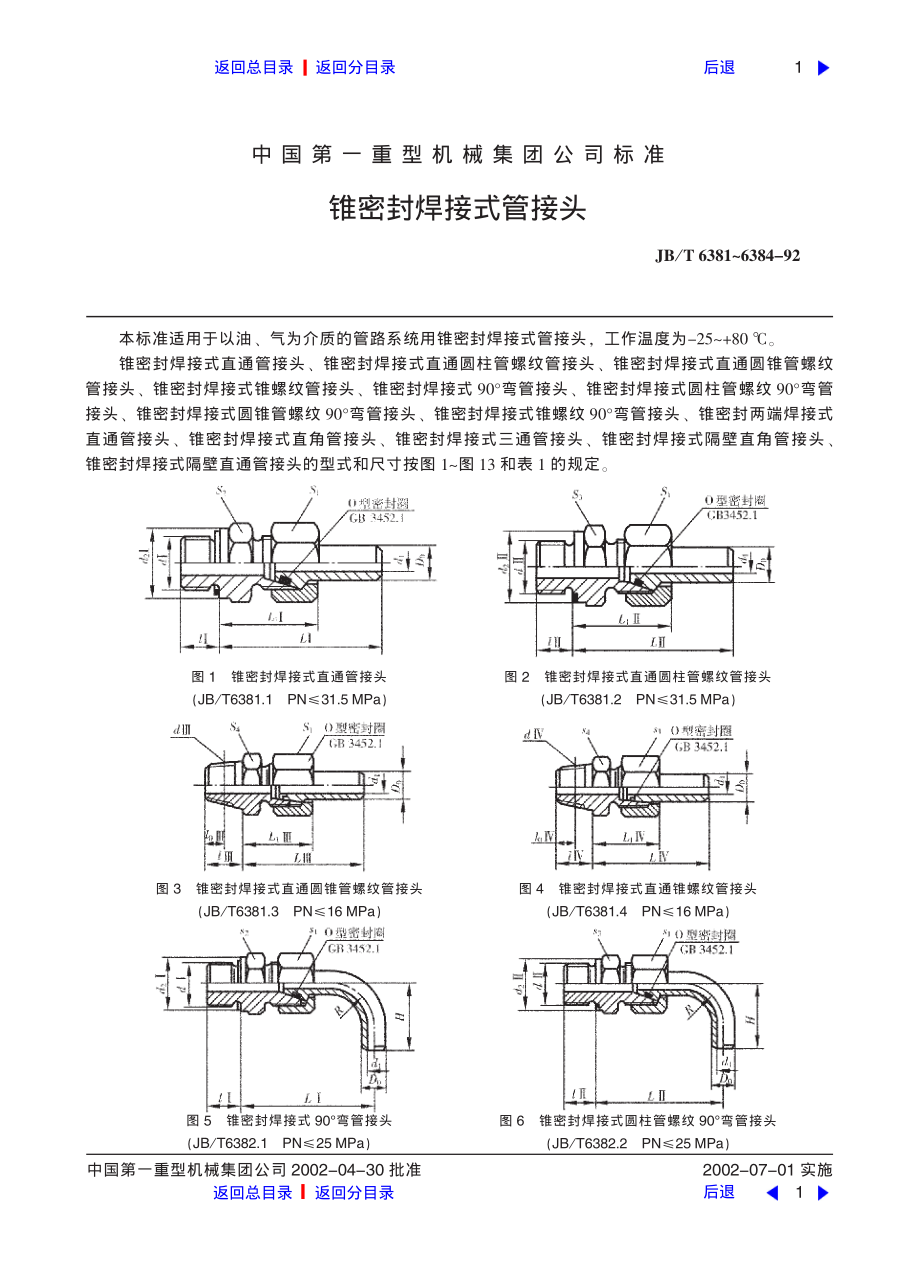 ZG标准之锥密封焊接式管接头中国一重机械.pdf_第1页