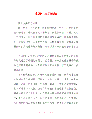 实习生实习总结 .doc