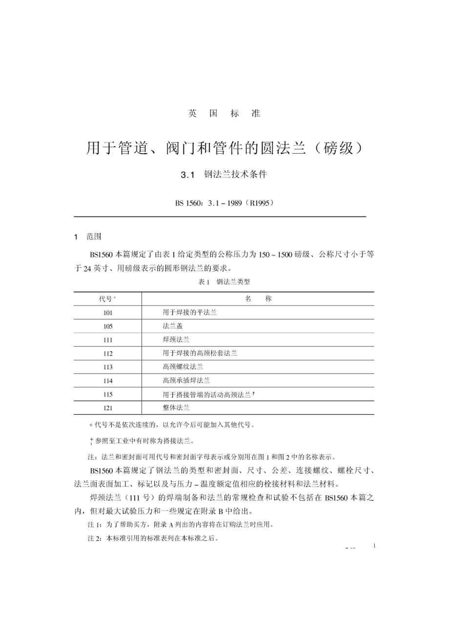 ZG标准之()中文版用于管道、阀门和管件的圆法兰(磅级)钢法兰技术条件中国一重机械.pdf_第1页