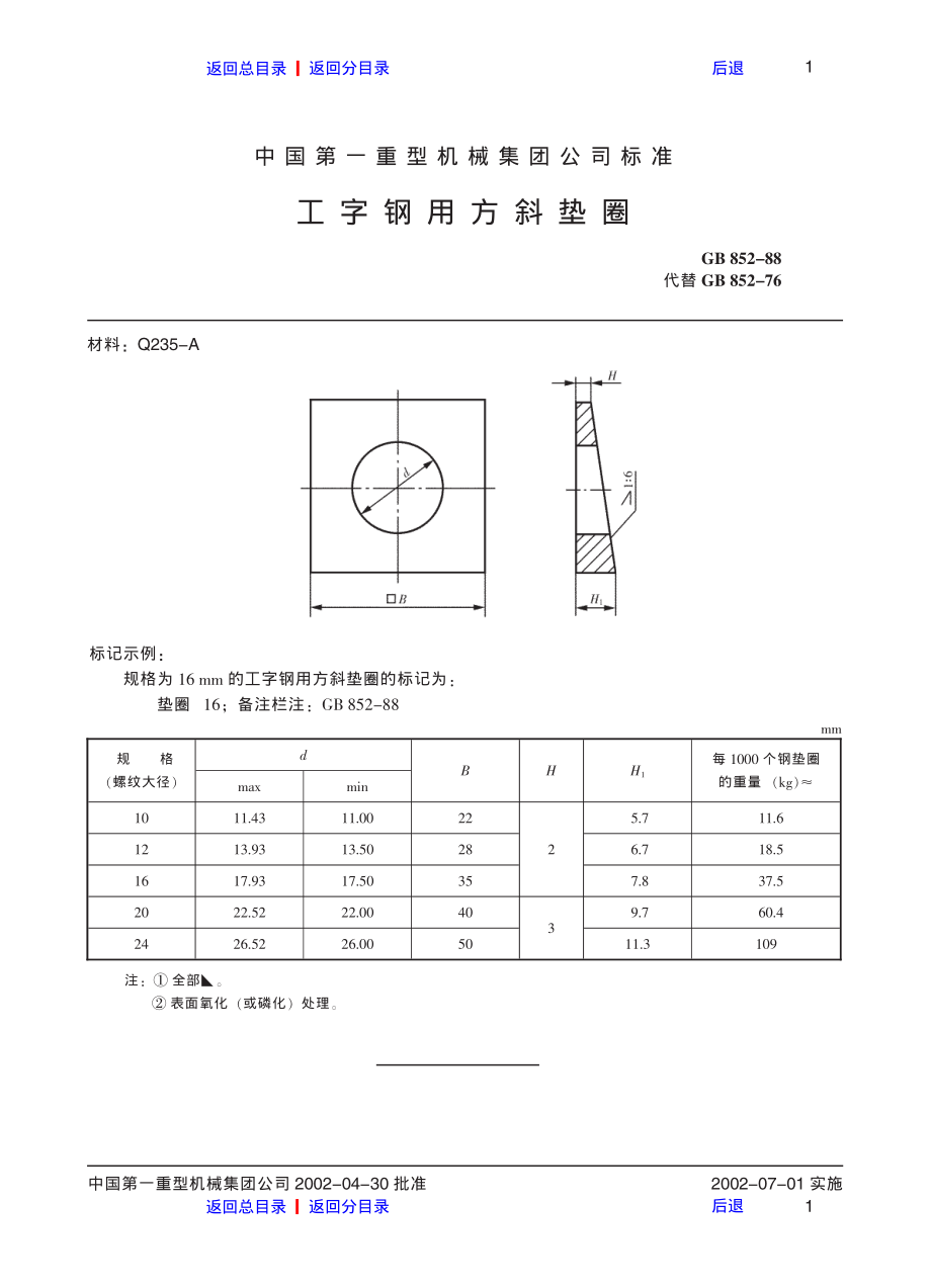 ZG标准之工字钢用方斜垫圈中国一重机械.pdf_第1页