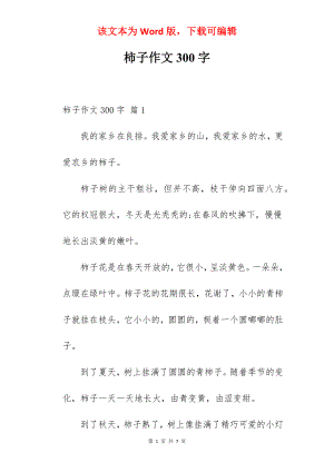 柿子作文300字.docx