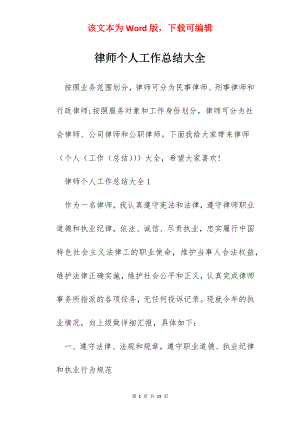 律师个人工作总结大全.docx