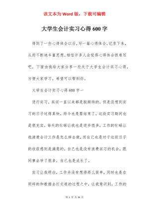 大学生会计实习心得600字.docx