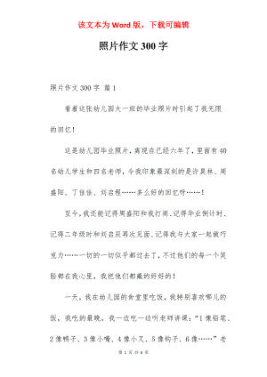 照片作文300字.docx