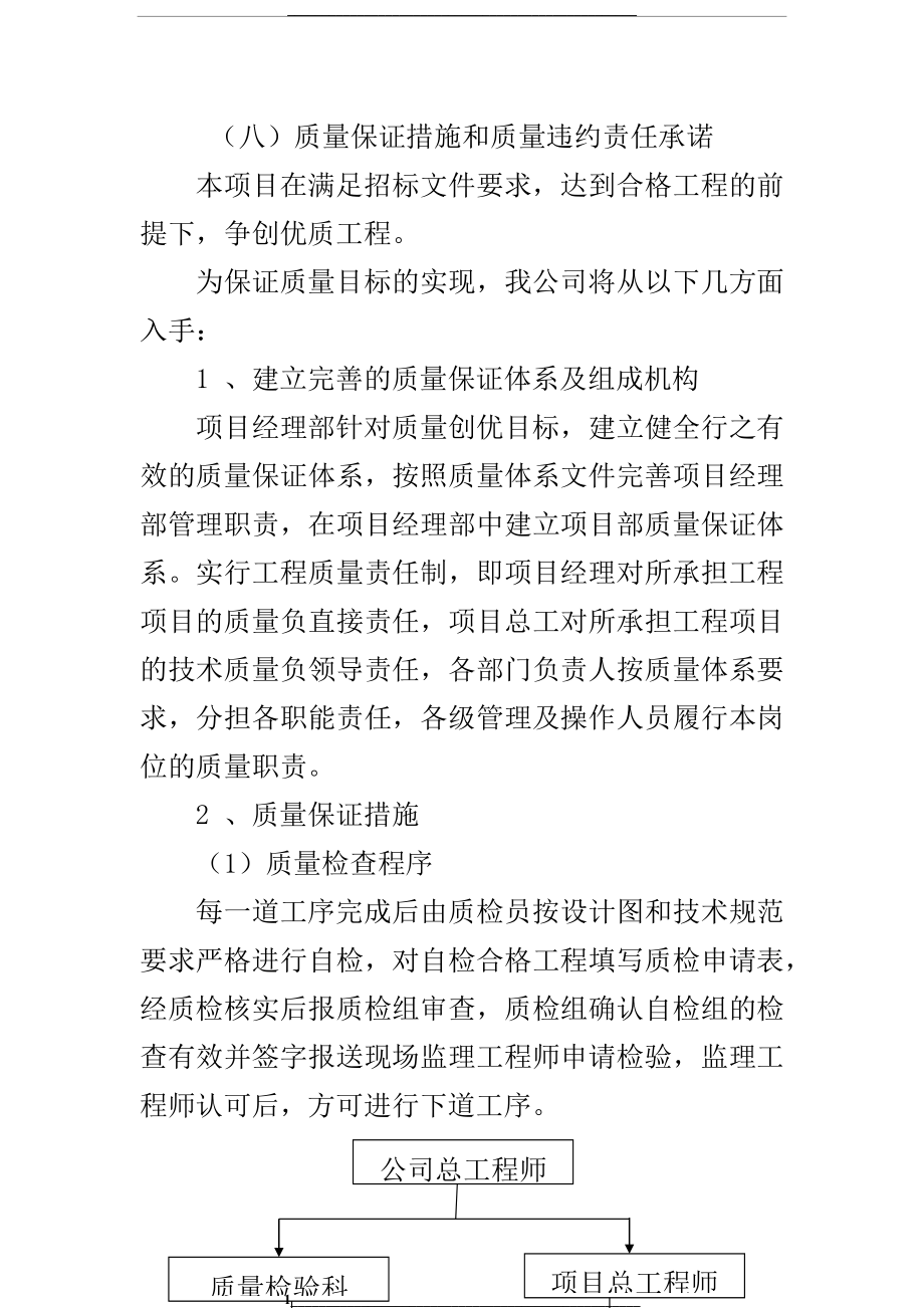 (八)质量保证措施和质量违约责任承诺.docx_第1页