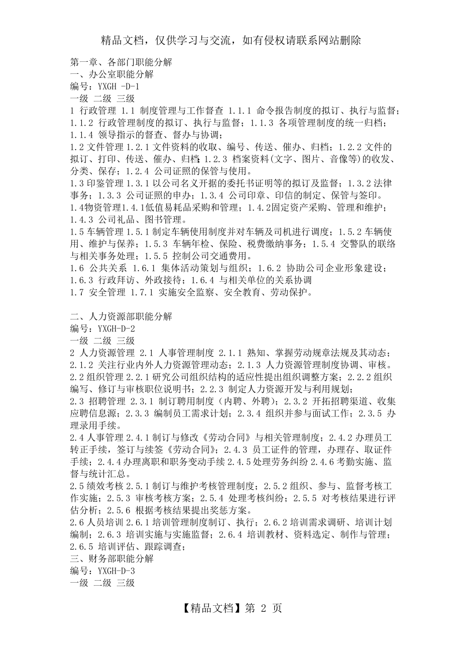 房地产部门职能与岗位人员分工.docx_第2页