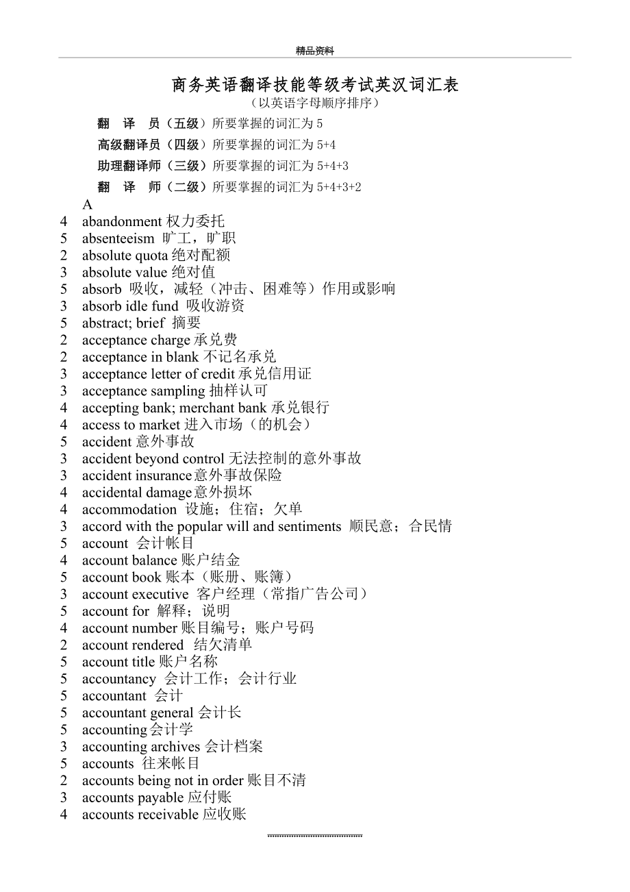 (整理)商务英语翻译英汉词汇..doc_第1页