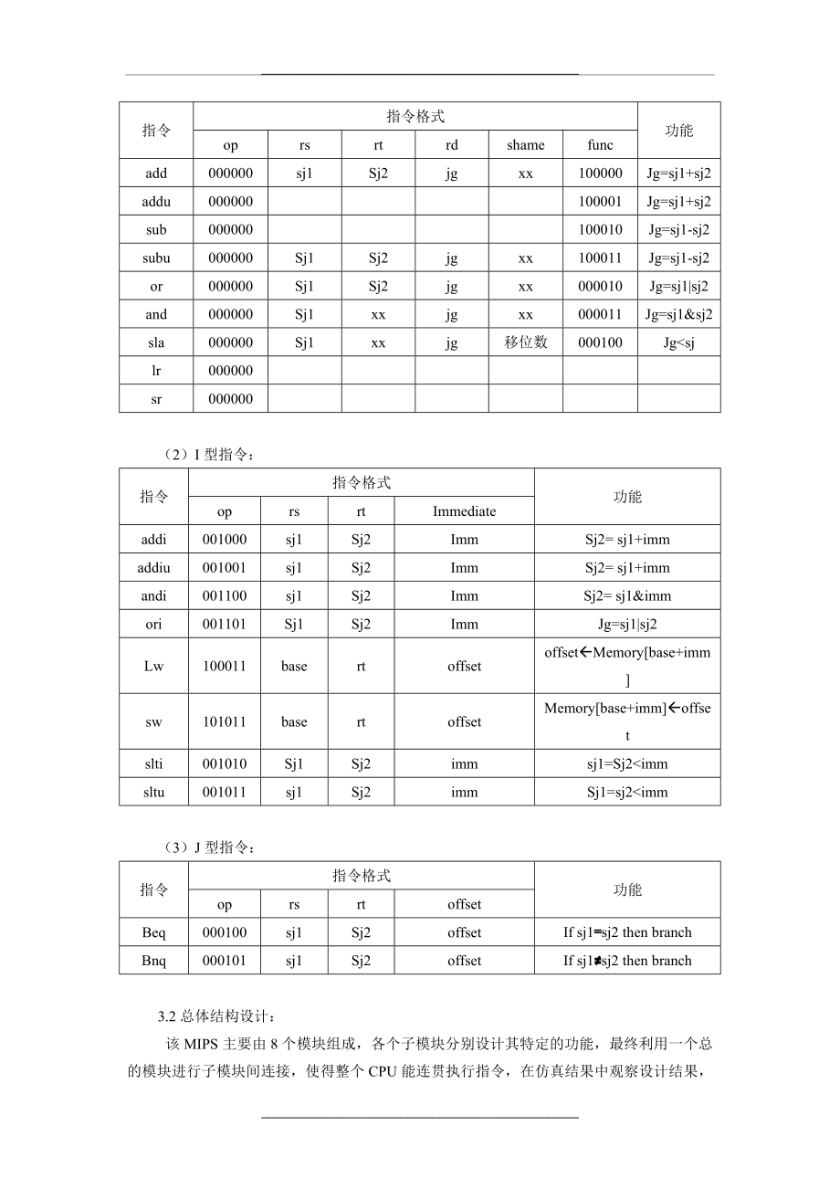 (完整版)MIPS处理器设计说明.doc_第2页