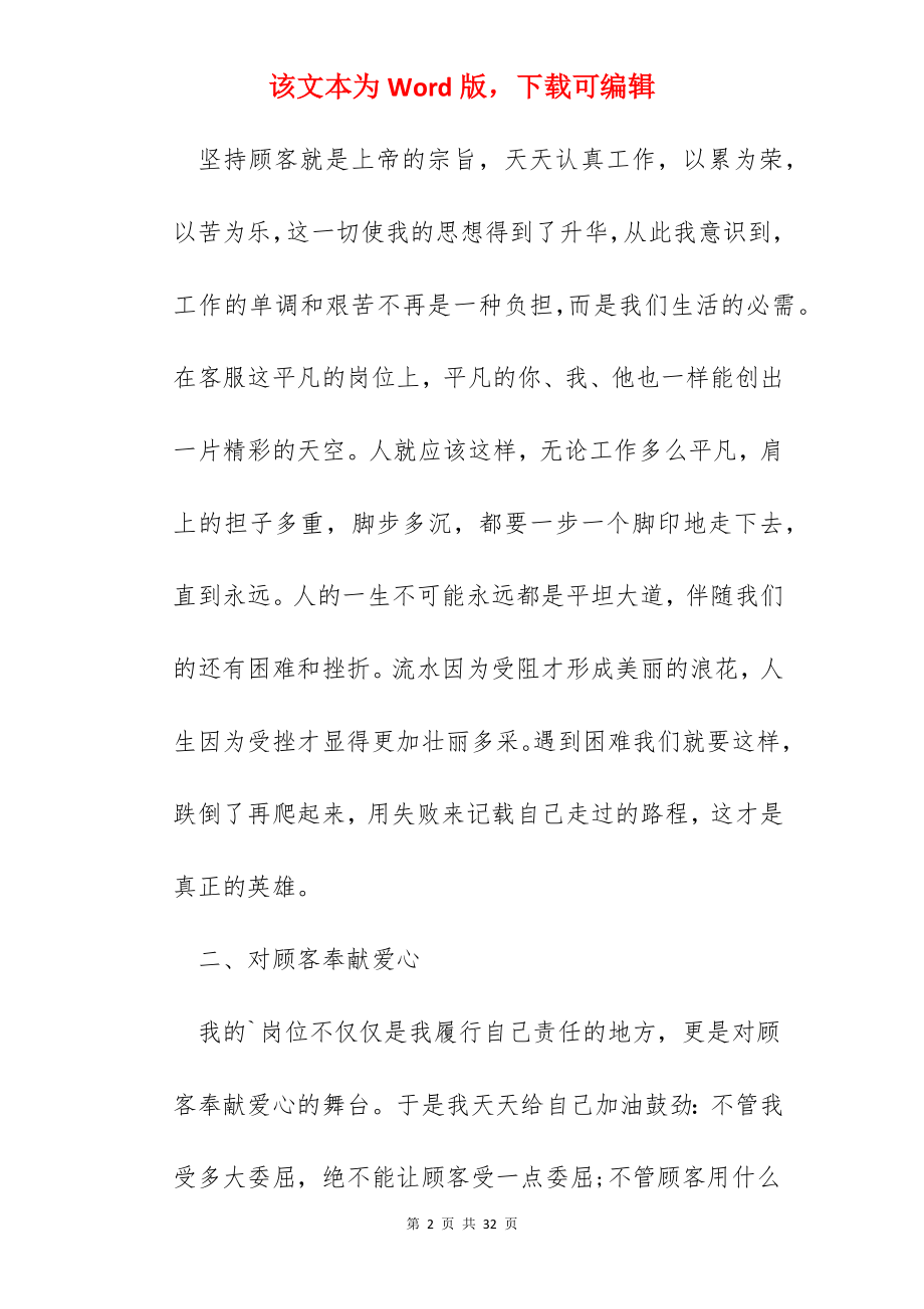 客服工作总结怎么写新人.docx_第2页