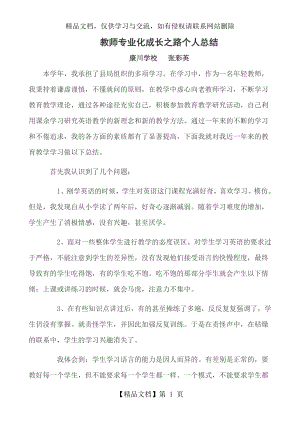 教师专业化成长之路个人总结.doc