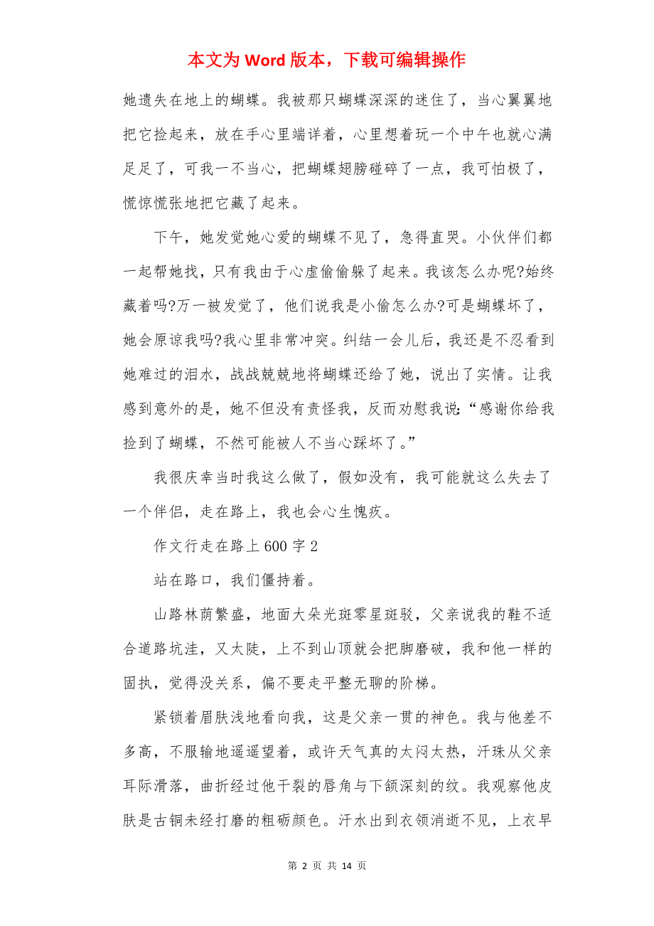 作文行走在路上600字.docx_第2页