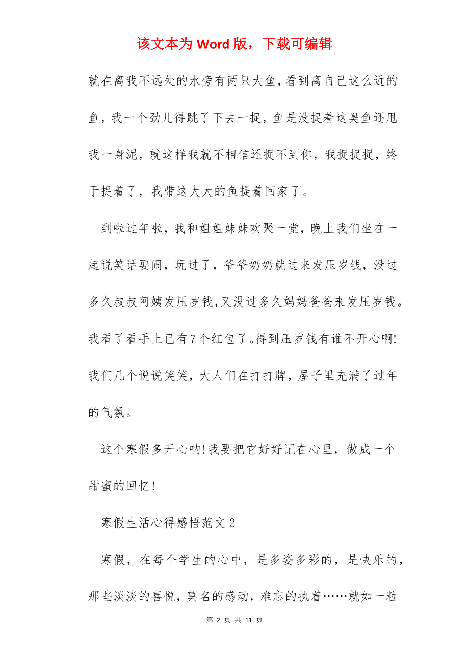 寒假生活心得感悟.docx_第2页