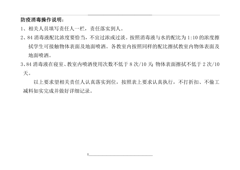 校园防疫消毒记录表.doc_第2页