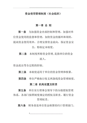 社会组织资金使用制度.docx