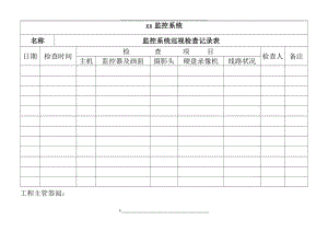 监控系统检查记录表.doc