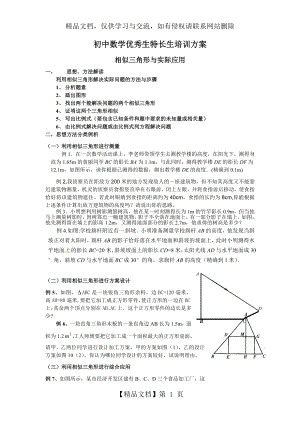 相似三角形与实际应用.doc