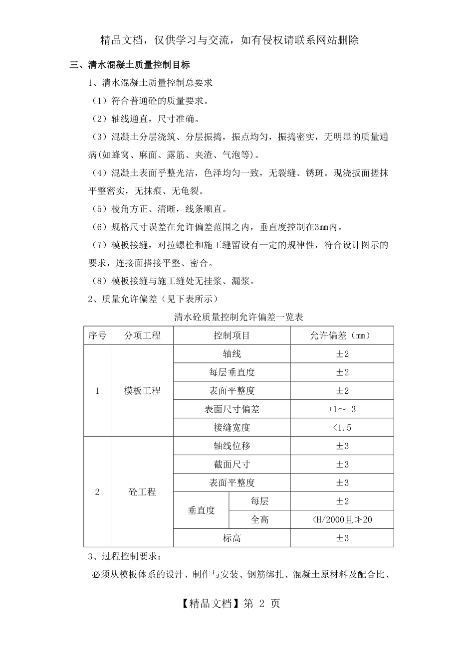 清水混凝土工程施工方案.doc_第2页