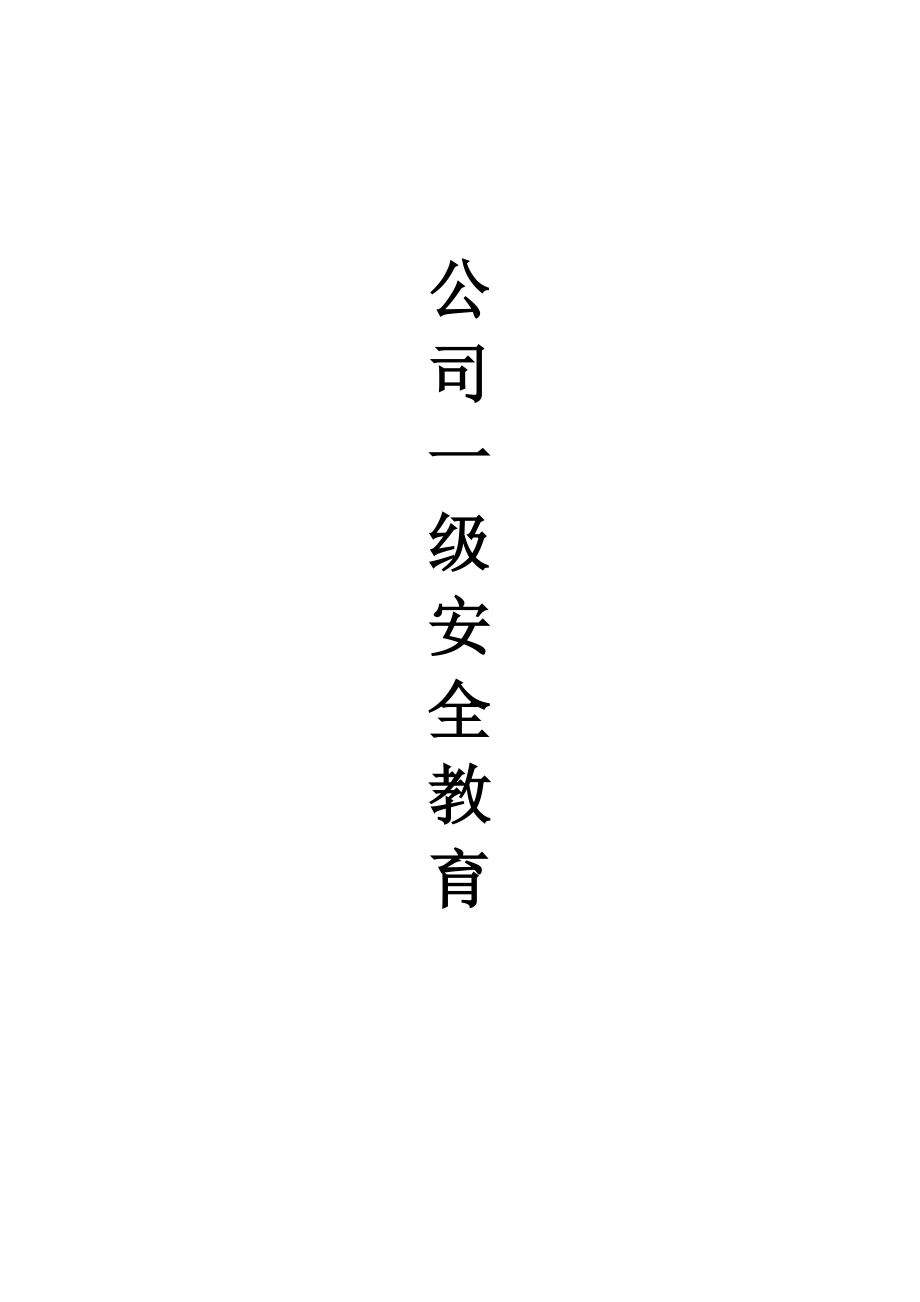 公司(第一级)安全教育内容.doc_第1页