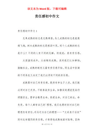 责任感初中作文.docx