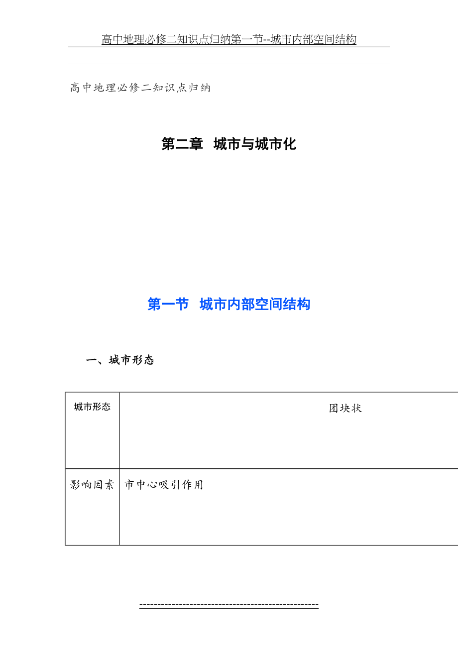 高中地理必修二知识点归纳第一节--城市内部空间结构.docx_第2页