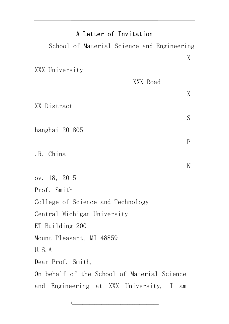 英语国际会议邀请函邀请信A-Letter-of-Invitation5.docx_第1页