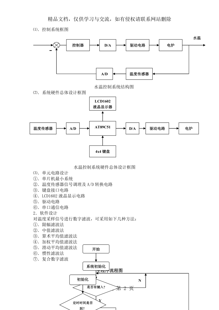 水温计算机控制系统设计+Matlab仿真.doc_第2页