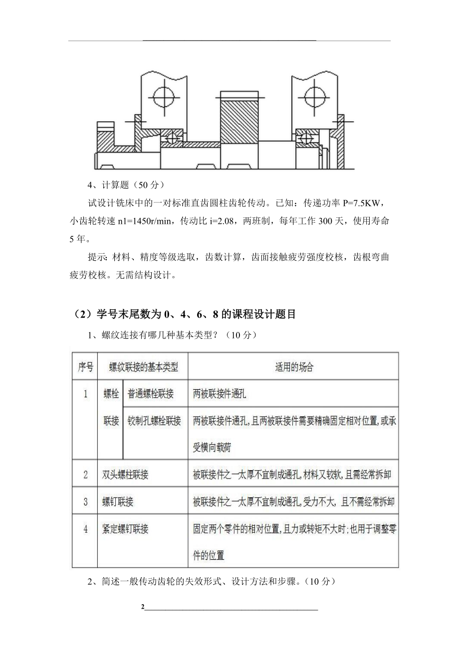 石大远程在线考试——《机械设计考试题》-86631468370959942.docx_第2页