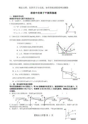 溶液中离子平衡图像题选编1.doc