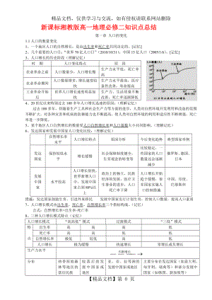 湘教版地理必修二复习资料.doc