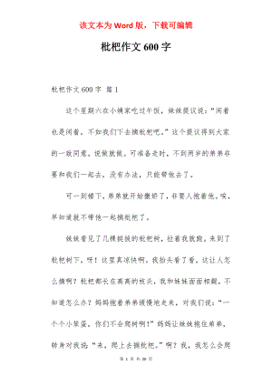 枇杷作文600字.docx