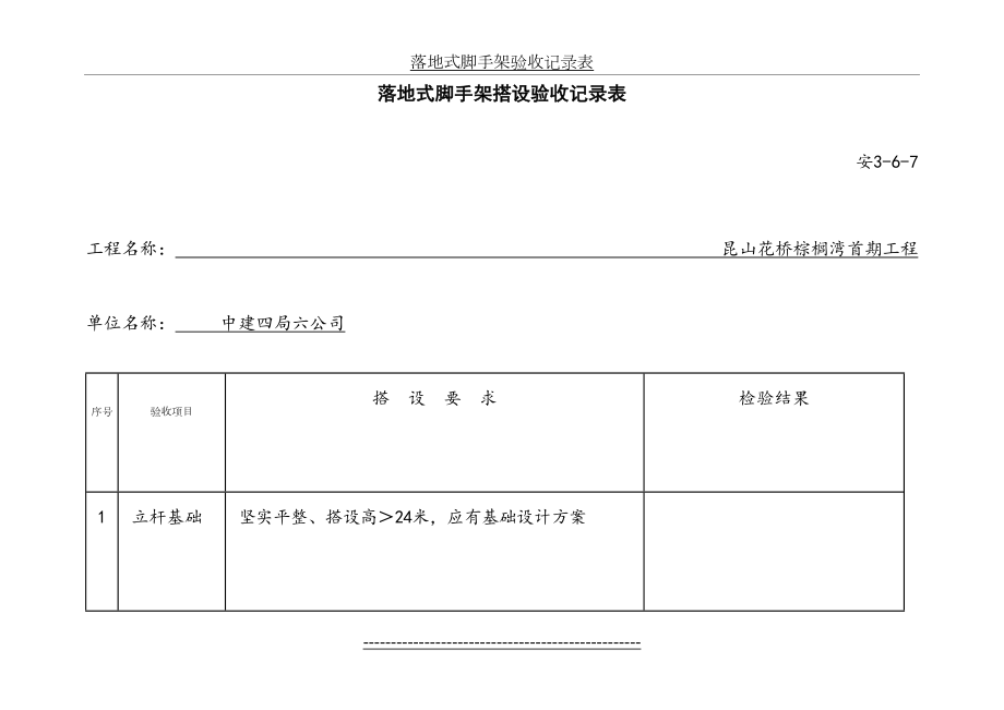 落地式脚手架验收记录表.doc_第2页