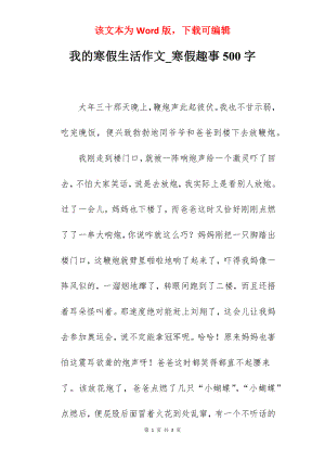 我的寒假生活作文_寒假趣事500字.docx