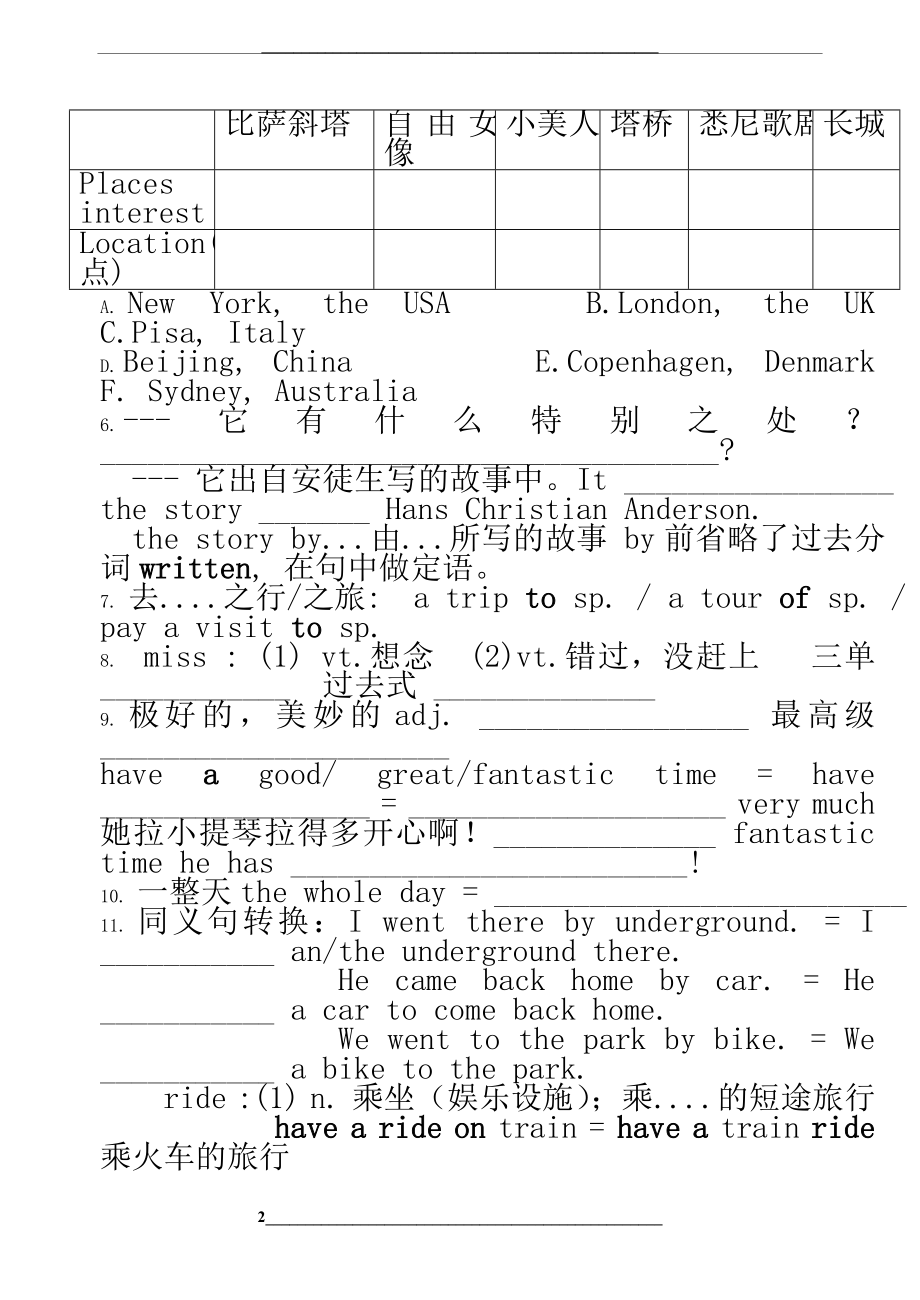 牛津译林八下8B-Unit2-知识点整理.doc_第2页