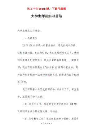 大学生师范实习总结.docx