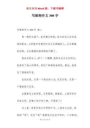 写植物作文300字.docx