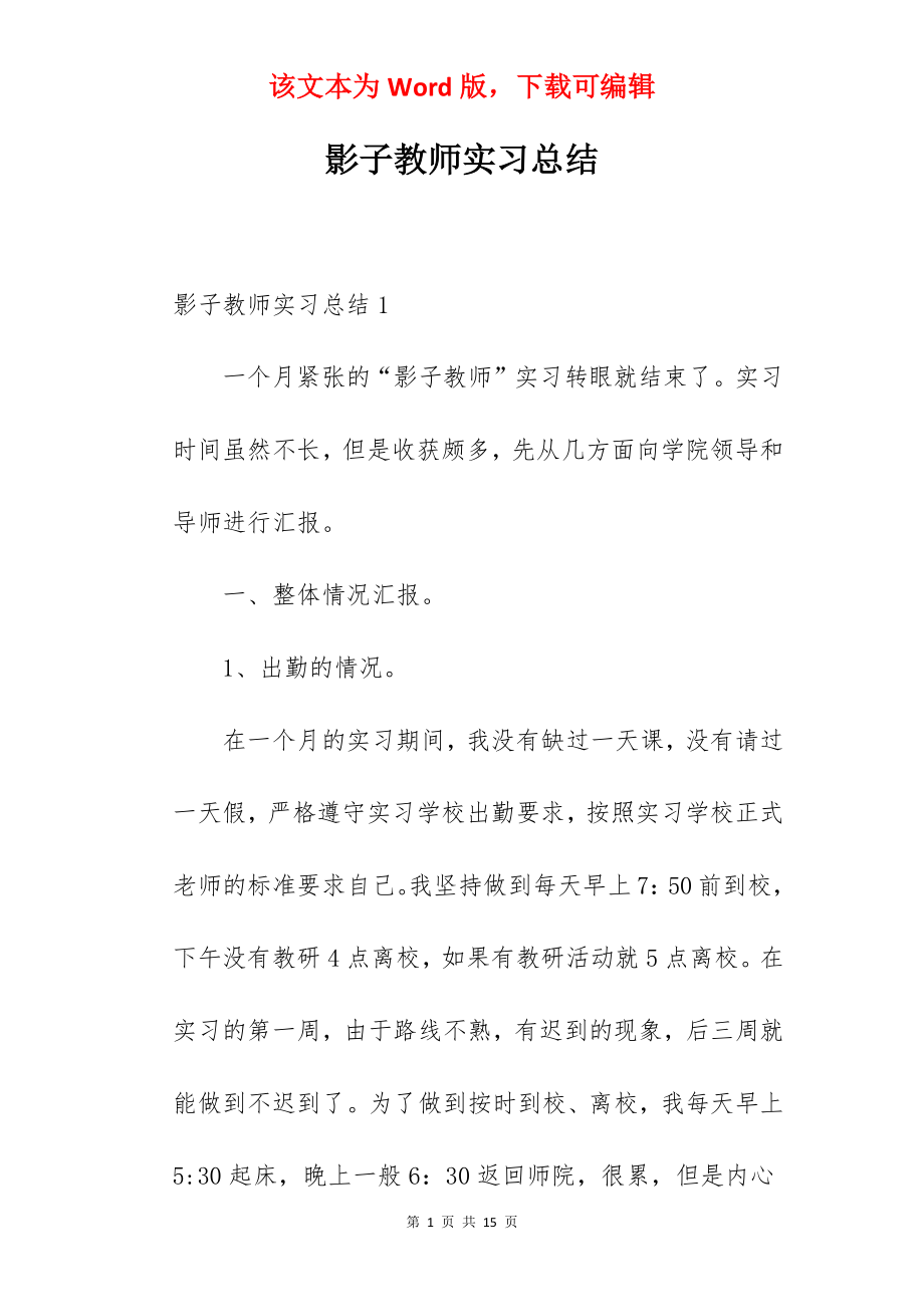 影子教师实习总结.docx_第1页