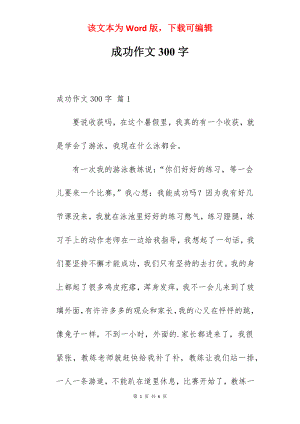 成功作文300字.docx