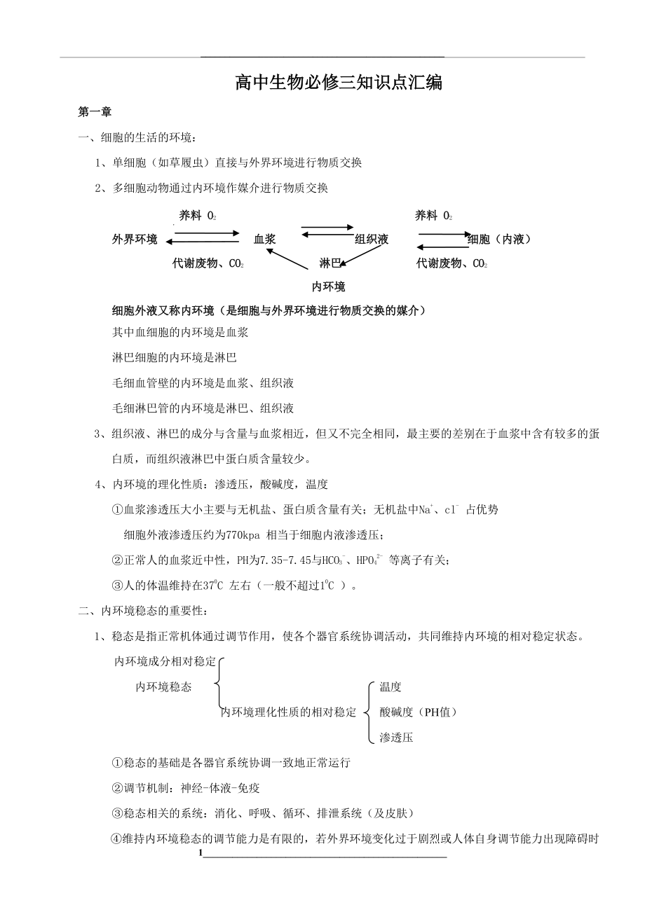 高中生物必修三知识点总结[最全].doc_第1页