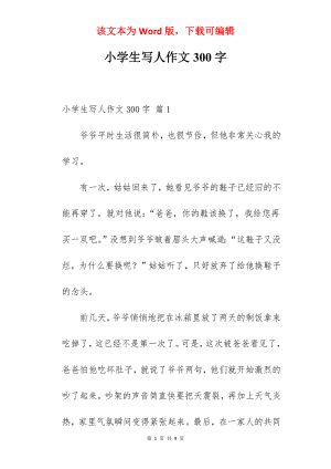 小学生写人作文300字.docx