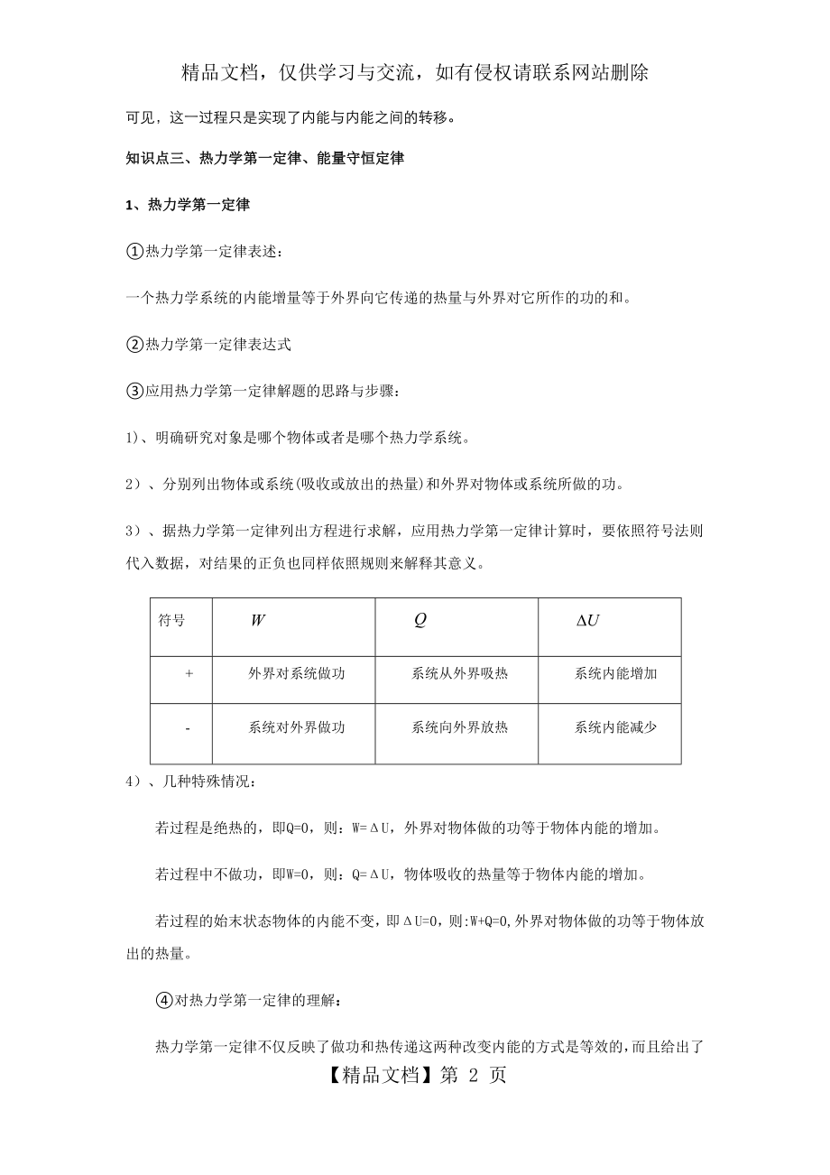 物理选修3---3第十章热力学定律知识点汇总.docx_第2页