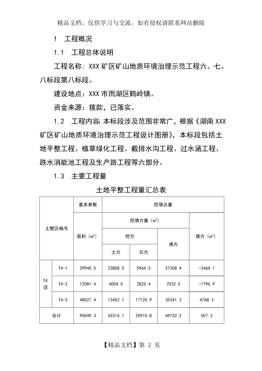 矿山治理施工方案设计.doc_第2页