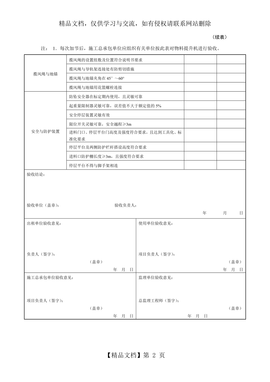 物料提升机安装验收记录表.doc_第2页