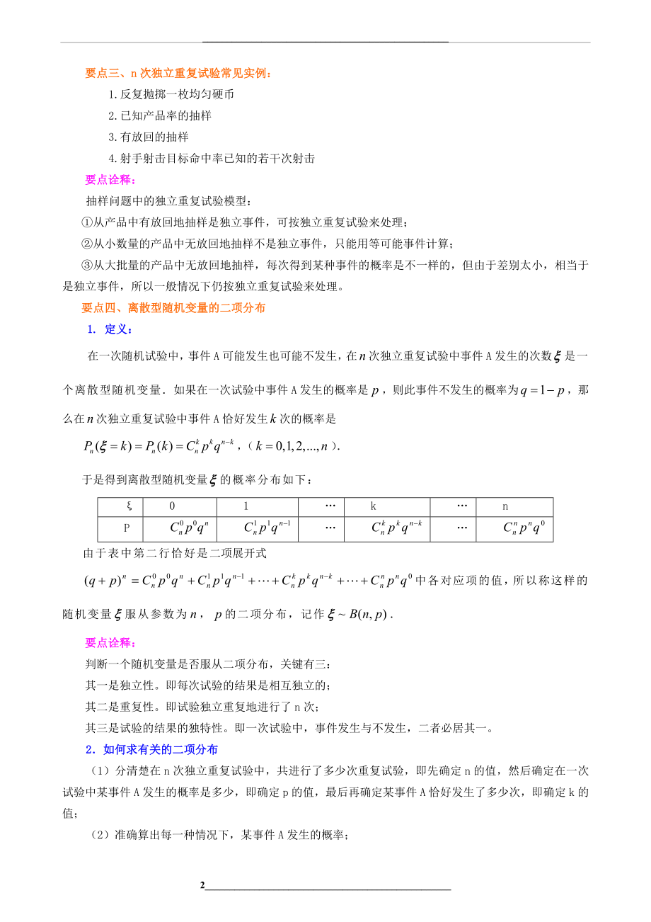 知识讲解-独立重复试验与二项分布(理)(提高).doc_第2页