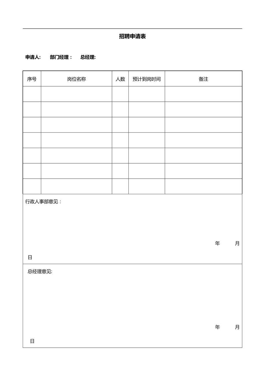 公司HR常用表格.doc_第1页